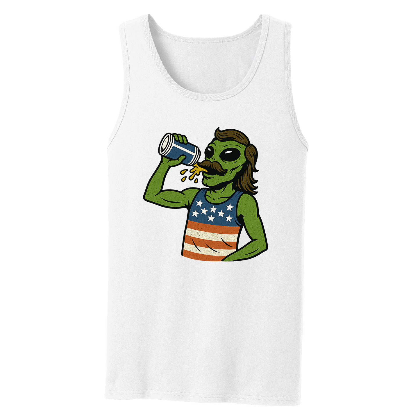 Drunk Alien - Full Color Summer Tank Top