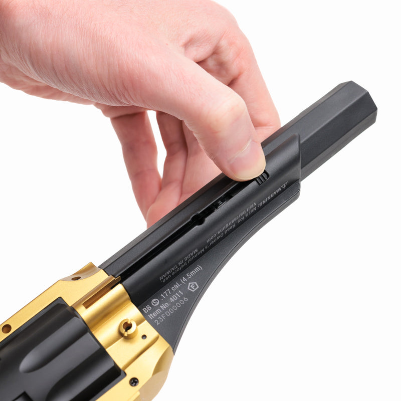 Load image into Gallery viewer, 1858 CO2 Pistol Kit - Black &amp; Gold
