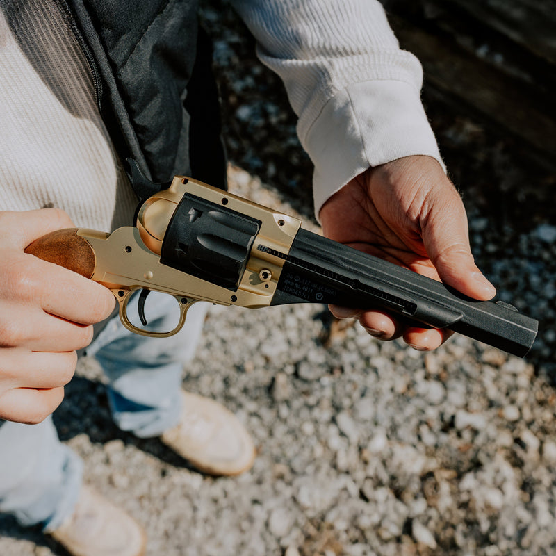 Load image into Gallery viewer, 1858 CO2 Pistol Kit - Black &amp; Gold

