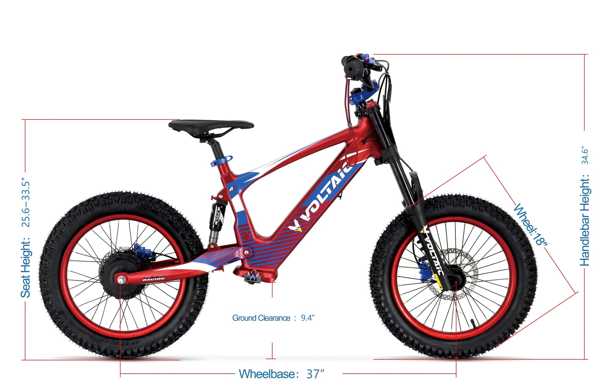 Voltaic Youth Electric Dirt Bike 18'' Flying Fox - Skoutley Outdoors LLC