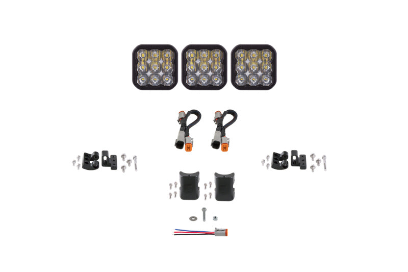 Load image into Gallery viewer, Diode Dynamics SS5 Pro Universal CrossLink 3-Pod Lightbar - White Driving
