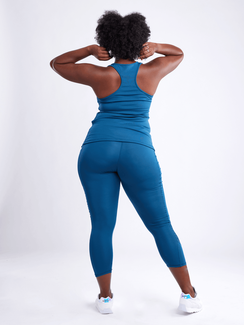Load image into Gallery viewer, JupiterGear High-Waisted Pilates Leggings with Side Pockets &amp; Mesh Panels
