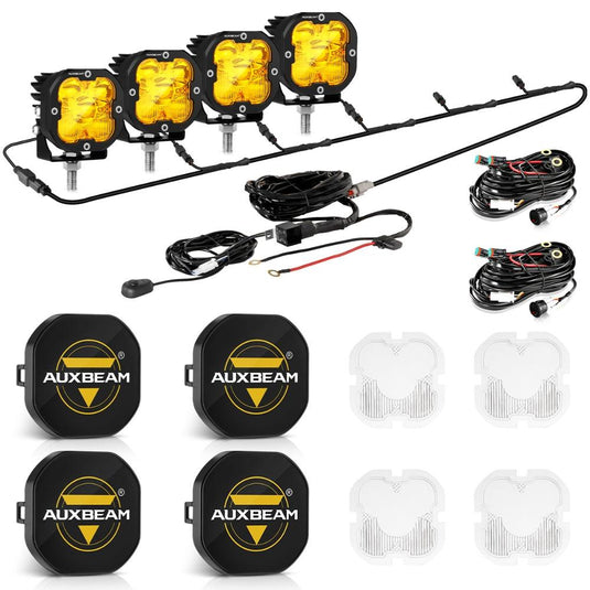 XP-ULTRA Series 3 Inch 80W Combo Beam LED Pods Amber&White Offroad Lights