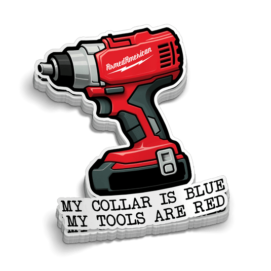 Red Tools Hard Hat Decal
