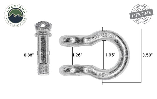 OVS 3/4" D Ring Shackle 4.75 Ton