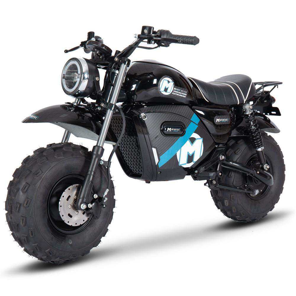 Mototec 60v 1500w Electric Powered Mini Bike Lithium Black - Skoutley Outdoors LLC