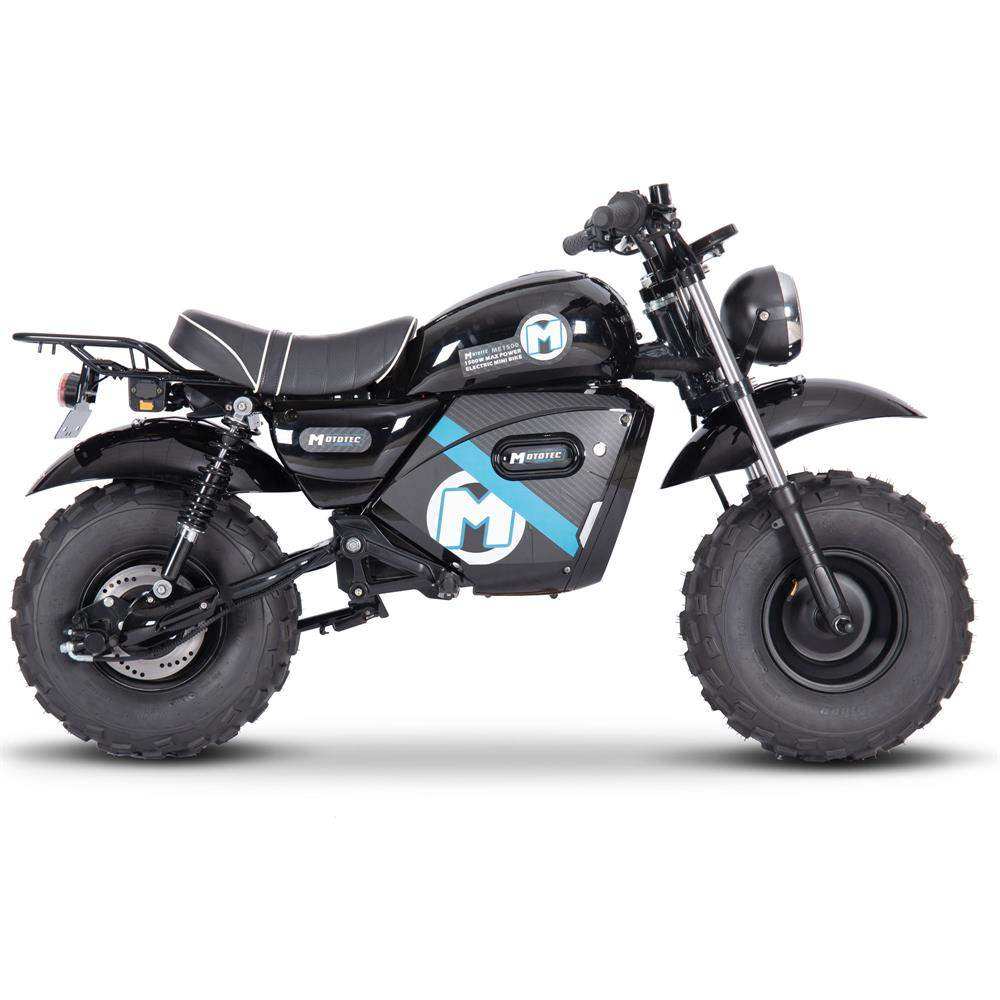Mototec 60v 1500w Electric Powered Mini Bike Lithium Black - Skoutley Outdoors LLC