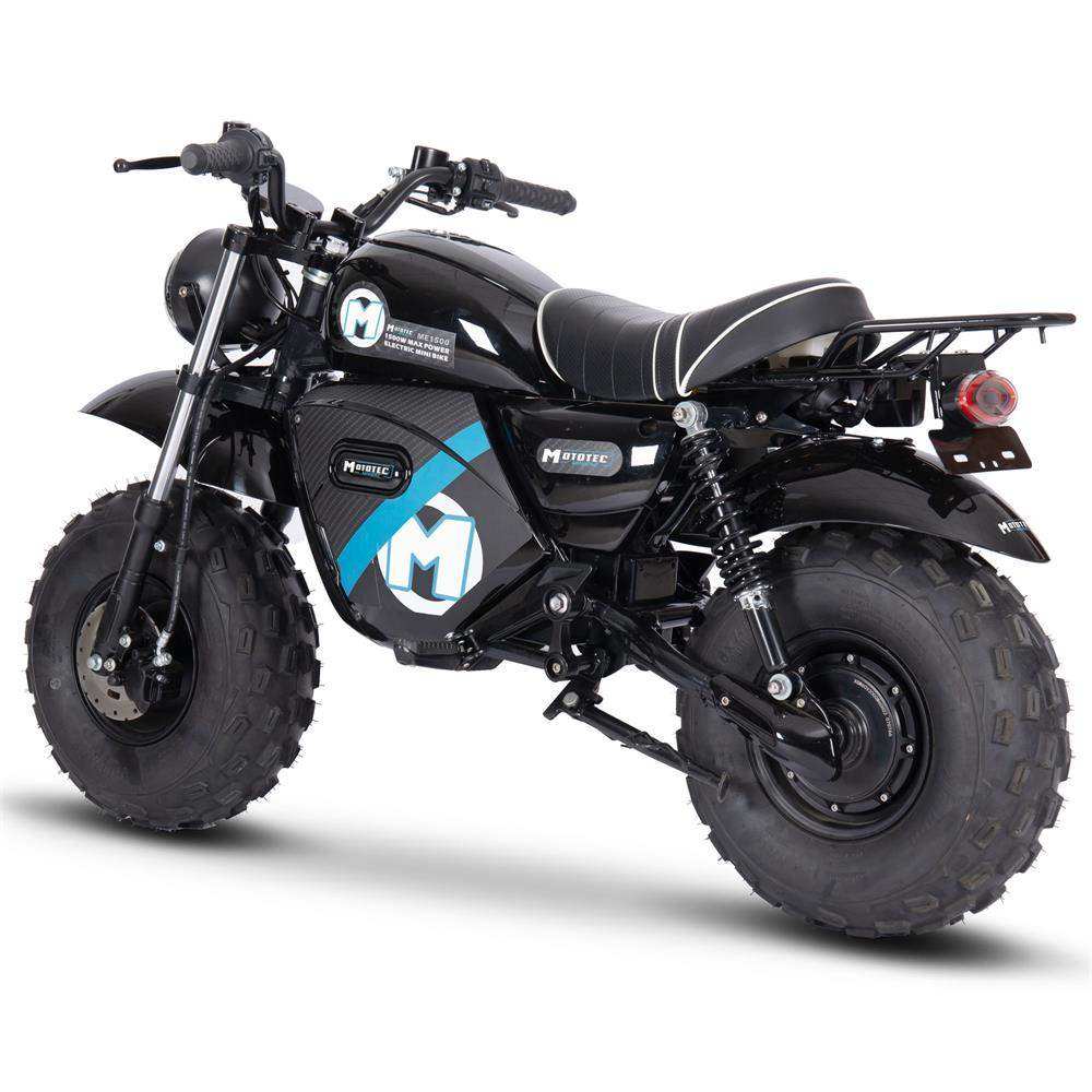 Mototec 60v 1500w Electric Powered Mini Bike Lithium Black - Skoutley Outdoors LLC