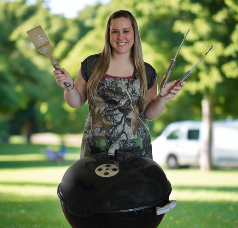 Load image into Gallery viewer, BBQ Tool Set SS 2pc-Camo
