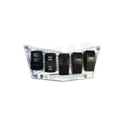 5 Switch Dash Panel Silver