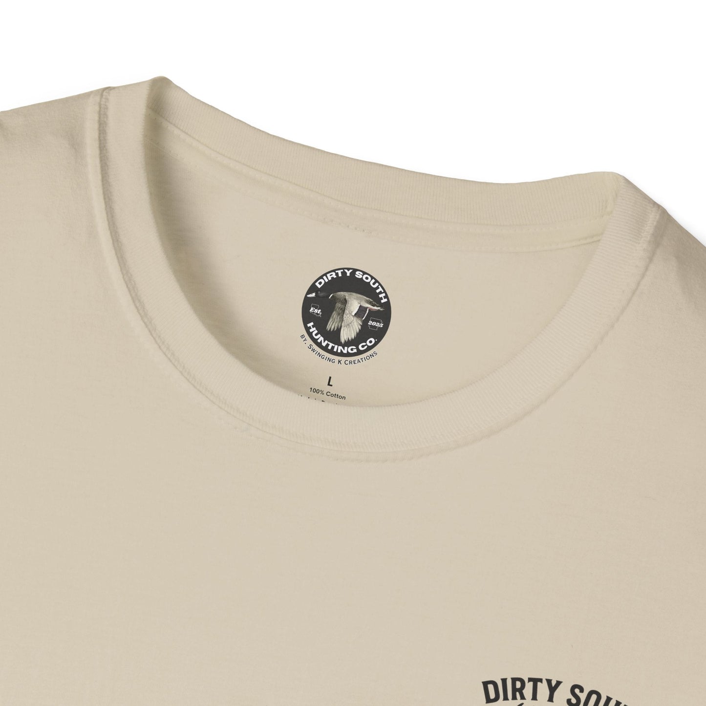 Watercolor Dirty South Hunting Co Unisex Softstyle T-Shirt - Southern Hunt Graphic Tee, Outdoor Apparel, Camo Hunter Top, Nature Lover Gift,