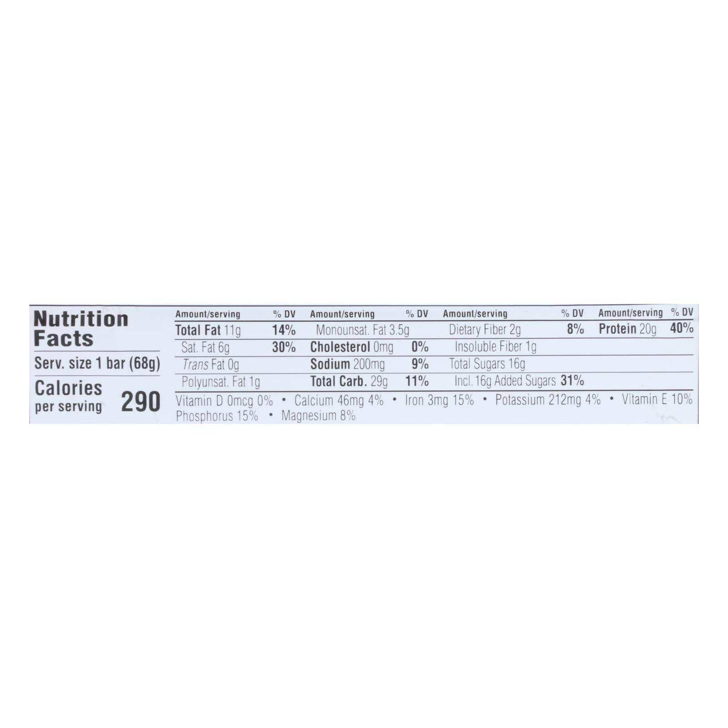 Clif Bar Builder Bar - Vanilla Almond - Case Of 12 - 2.4 Oz - Skoutley Outdoors LLC