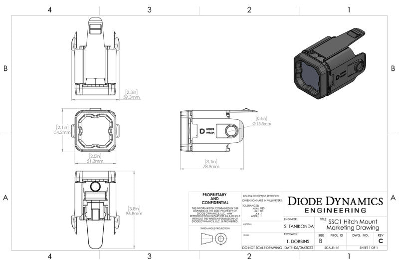 Load image into Gallery viewer, Diode Dynamics Hitch Mount LED Pod Reverse Kit C1R (No Harness)
