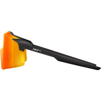 Load image into Gallery viewer, 100% Aerocraft Sunglasses - Soft Tact Black - HiPER Red 60032-00010
