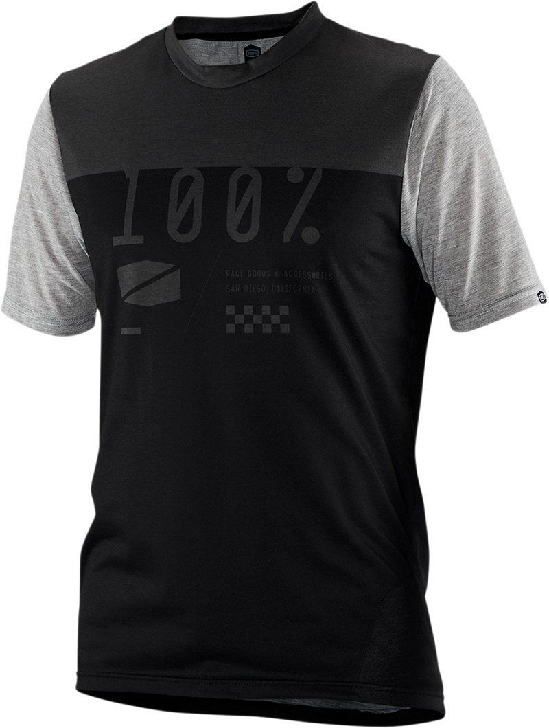 Load image into Gallery viewer, 100% Airmatic Jersey - Short-Sleeve - Black/Charcoal - Medium 41312-057-11

