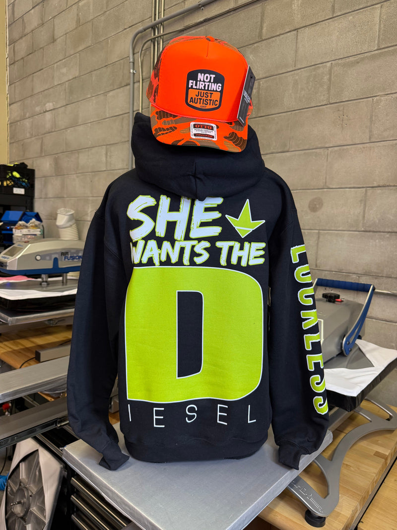 Load image into Gallery viewer, She Wants the Diesel Hoodie
