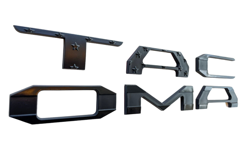 Load image into Gallery viewer, Toyota Tacoma Tailgate Insert Letters 3D Stars and Stripes - Adhesive-Backed (for Tacoma years 2016-2023)
