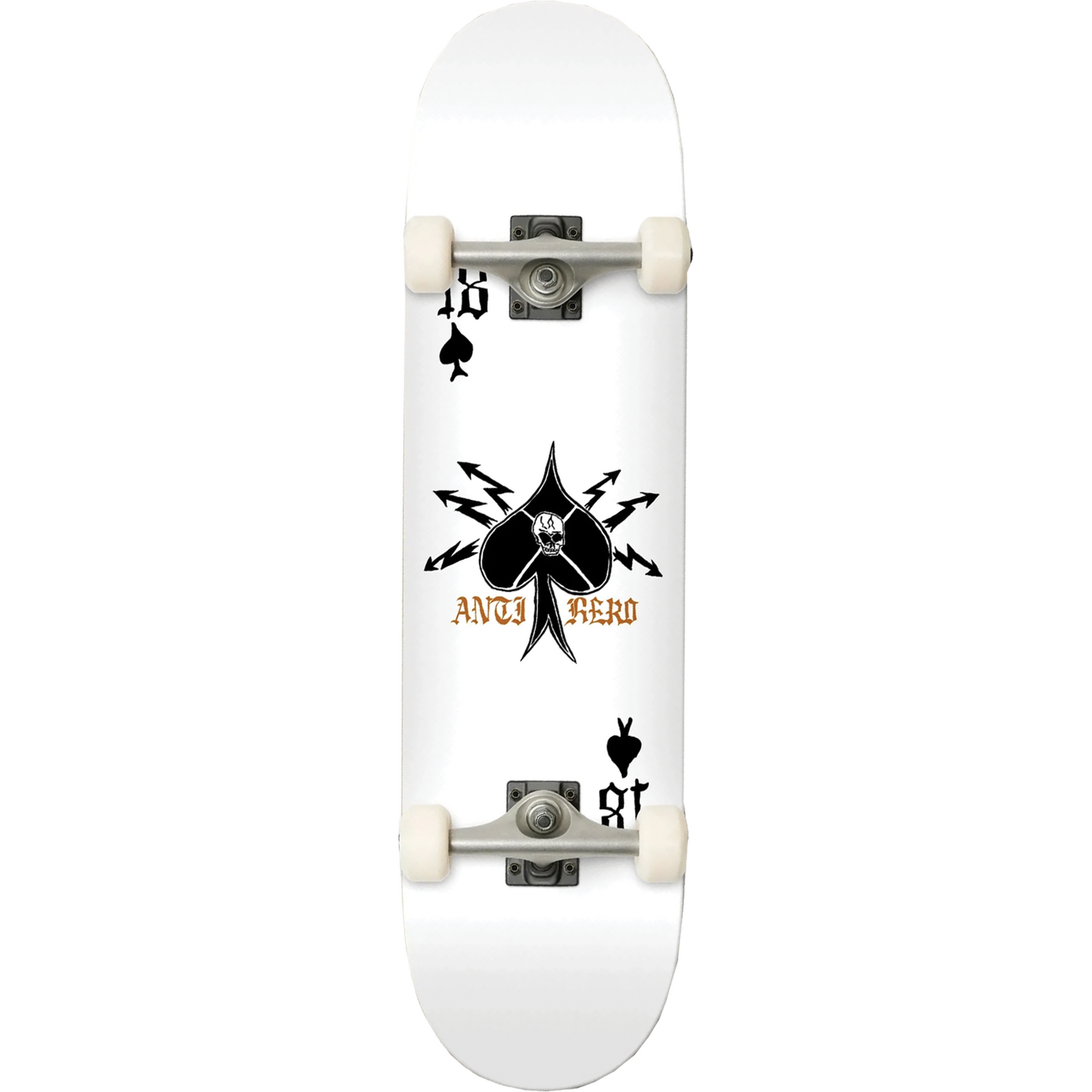 Anti Hero High Card Skateboard Complete - 8.5" White