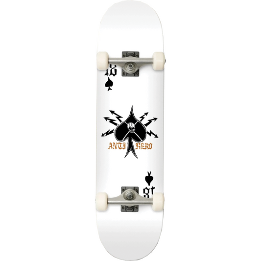 Anti Hero High Card Skateboard Complete - 8.5" White