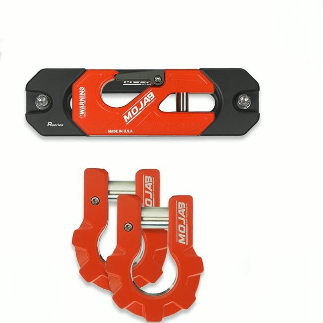 Load image into Gallery viewer, Color Matched Recessed Winch Shackle &amp; Fairlead Kit + 3/4” Extreme Duty Aluminum Shackles (ceramic coated)lifetime warranty
