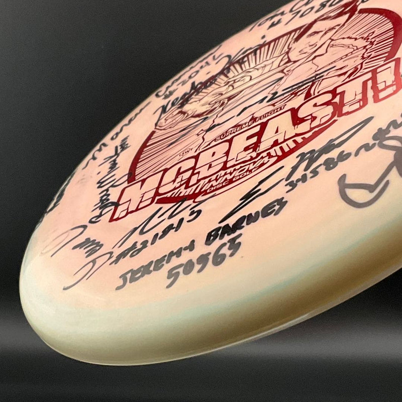 Load image into Gallery viewer, Swirly S-Line P2 *Les White Stash* - "McBeast!" Signed! Limited Penned Run (Pre-SG2) Innova Made
