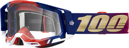 100% Racecraft 2 Goggles - United - Clear 50009-00009