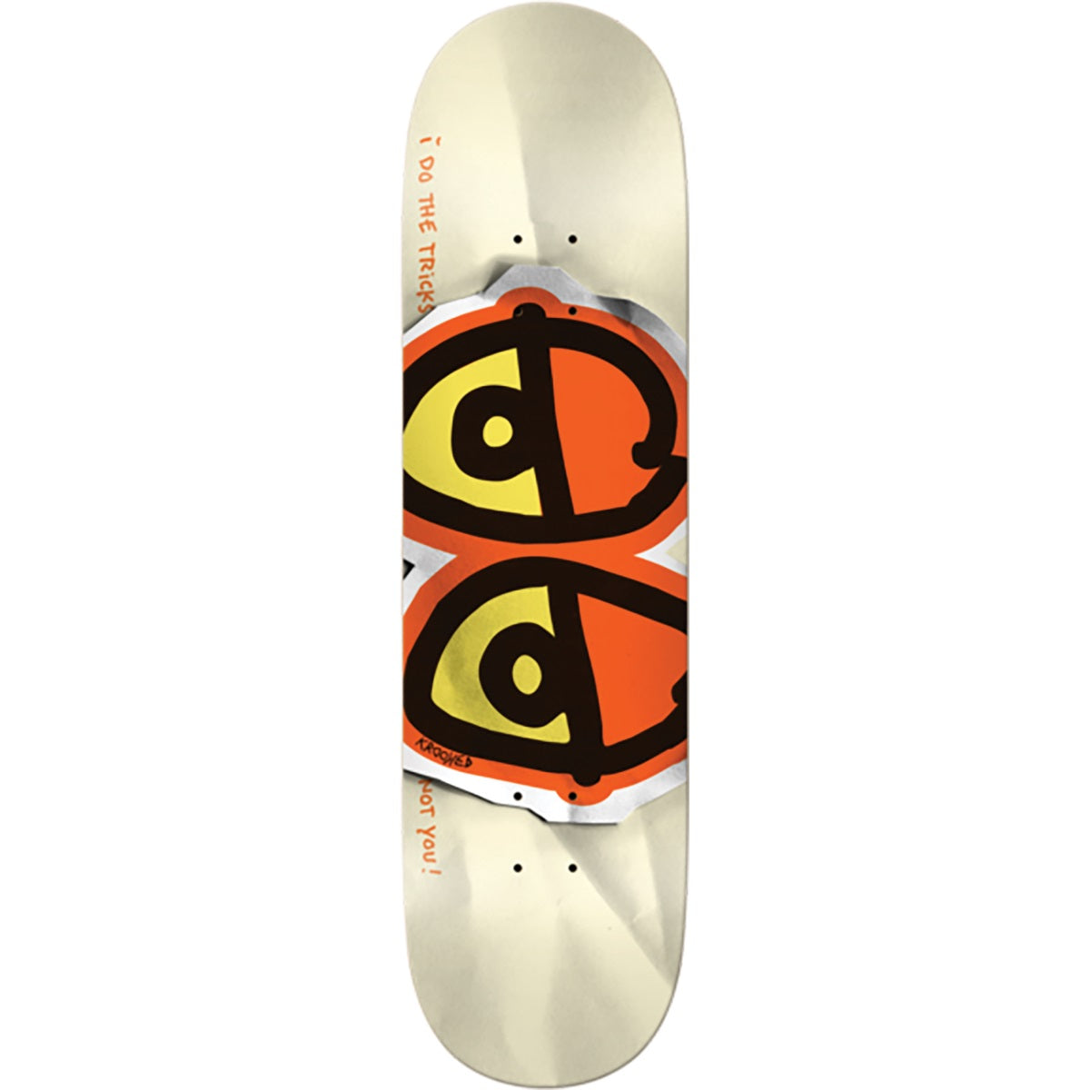 Krooked Eyes DBX Skateboard Deck - 8.5" Bright Orange