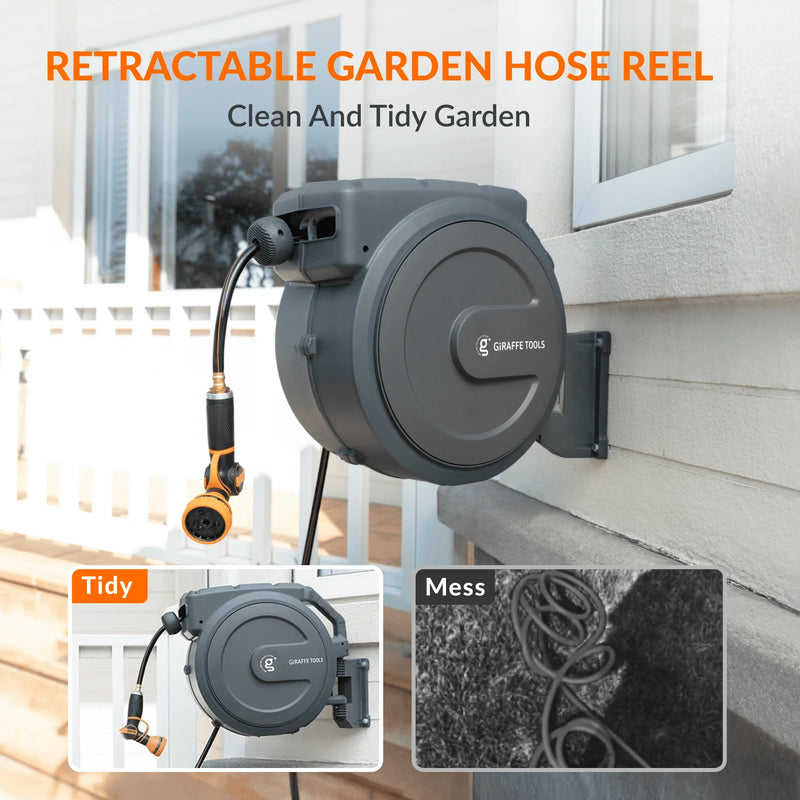Load image into Gallery viewer, Retractable Garden Hose Reel 62ft-155ft

