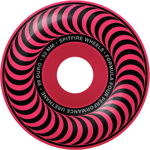 Spitfire Wheels F4 Classic Swirl 53mm 99a - Pink (Set of 4)