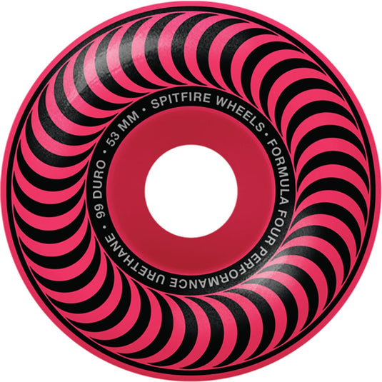 Spitfire Wheels F4 Classic Swirl 53mm 99a - Pink (Set of 4)