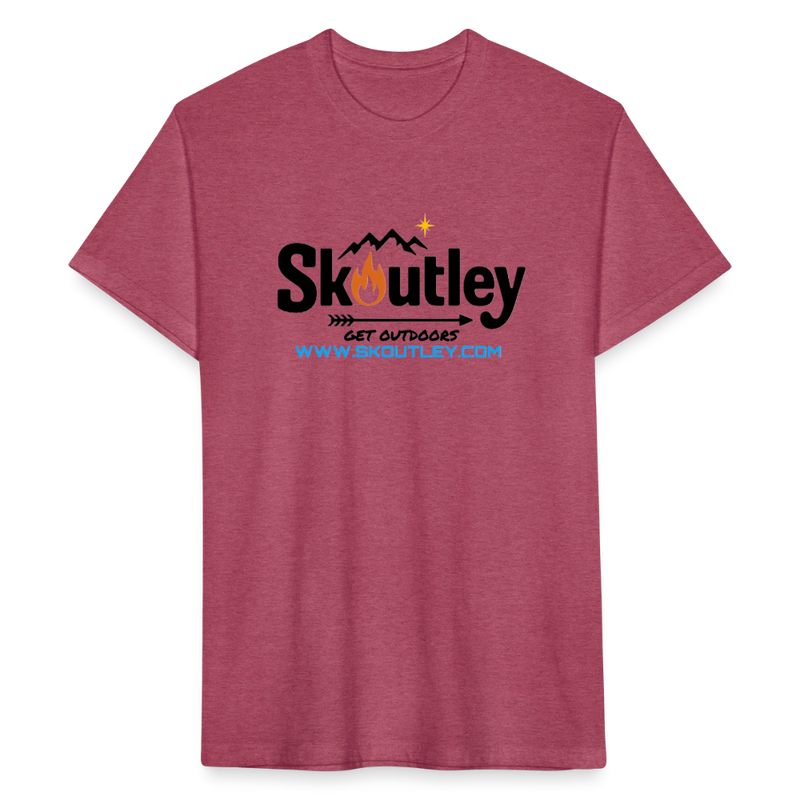 Load image into Gallery viewer, Fitted Cotton/Poly T-Shirt by Next Level - heather burgundy
