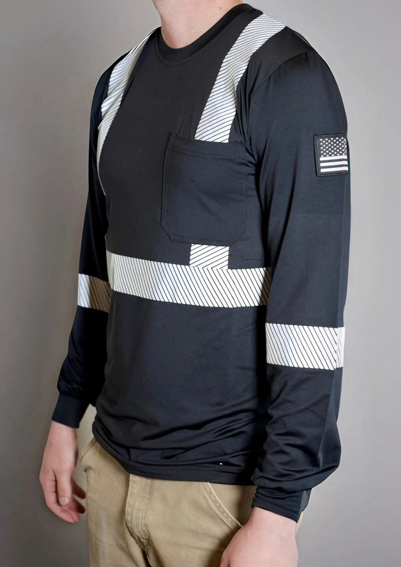 Load image into Gallery viewer, Non FR Hi-Vis Long Sleeve Shirt - Black
