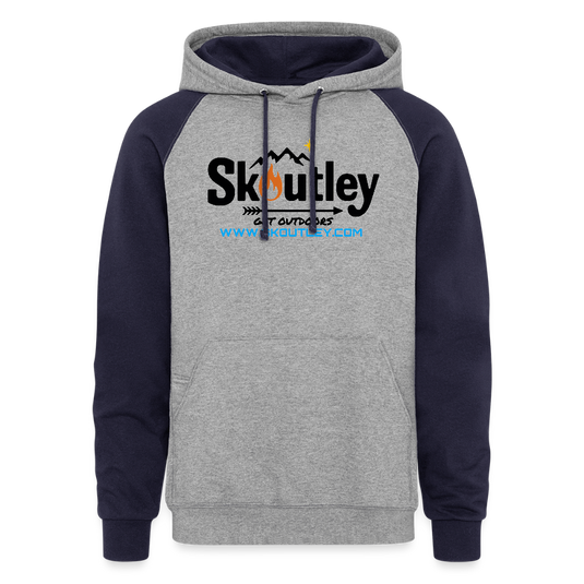 Colorblock Hoodie - heather gray/navy