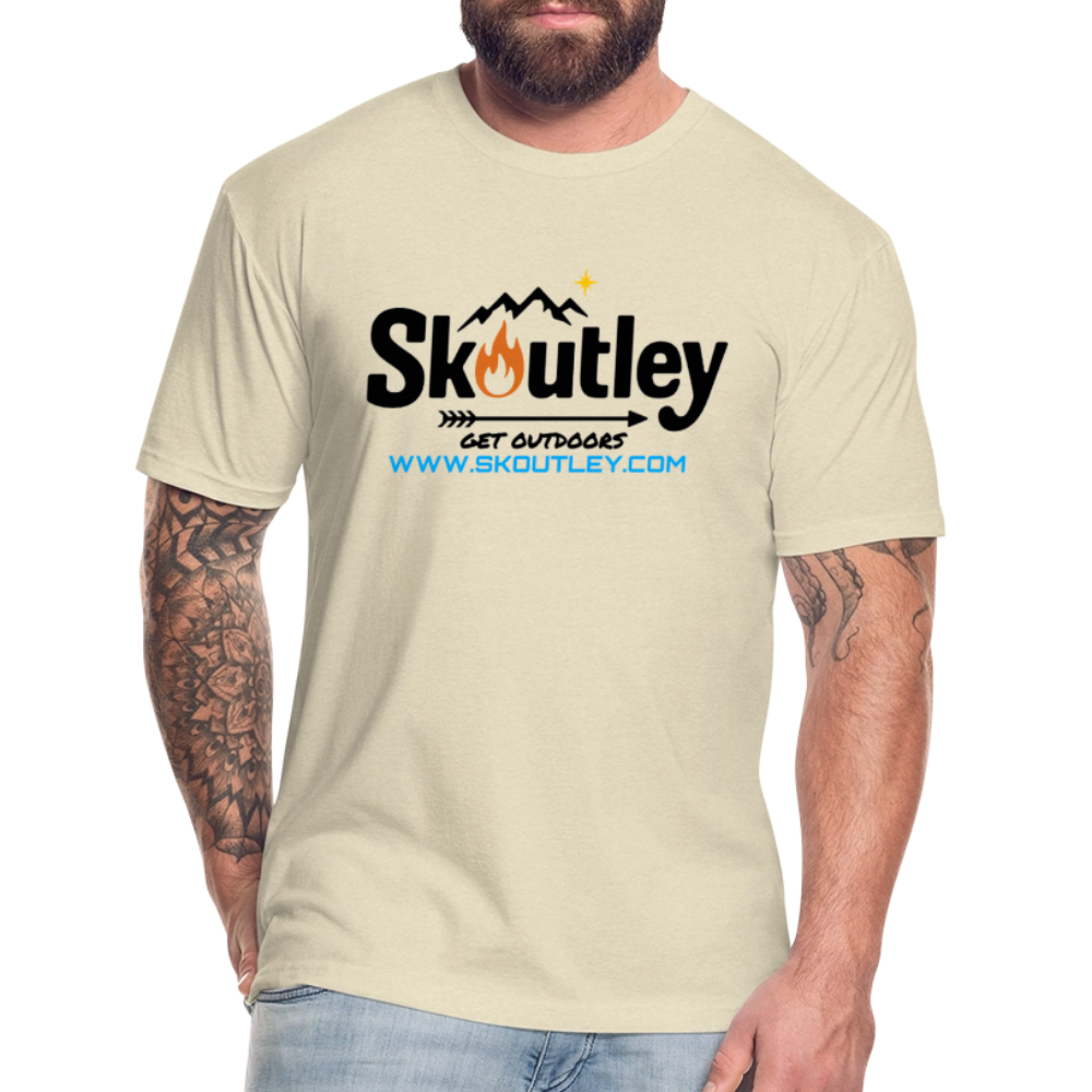 Fitted Cotton/Poly T-Shirt by Next Level - heather cream
