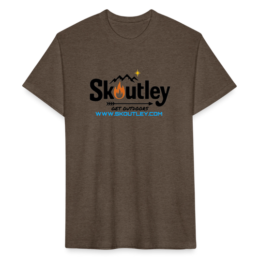 Fitted Cotton/Poly T-Shirt by Next Level - heather espresso