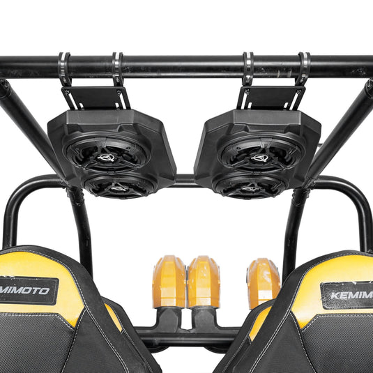6.5'' UTV Bluetooth Sound System Speakers for Can Am Maverick X3/ RZR w/ 1.625''-1.9'' Roll Bar