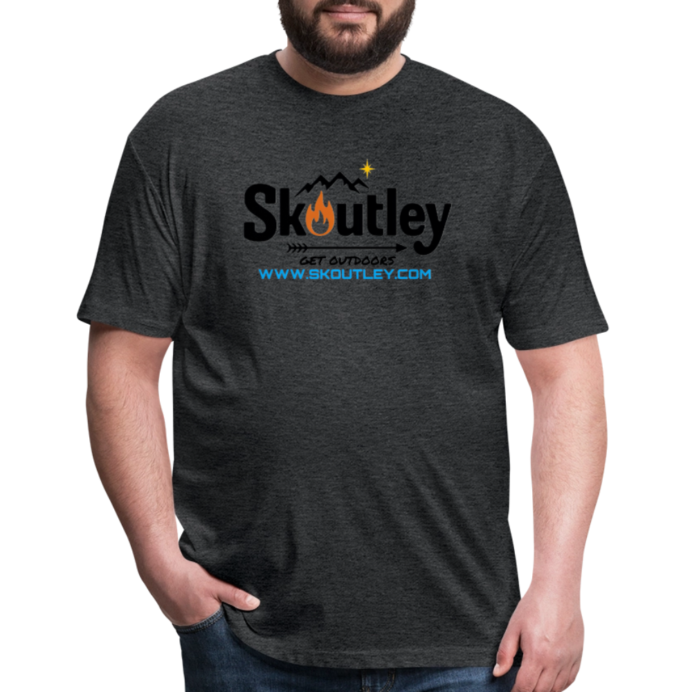 Fitted Cotton/Poly T-Shirt by Next Level - heather black