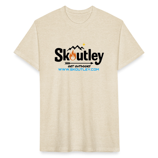 Fitted Cotton/Poly T-Shirt by Next Level - heather cream