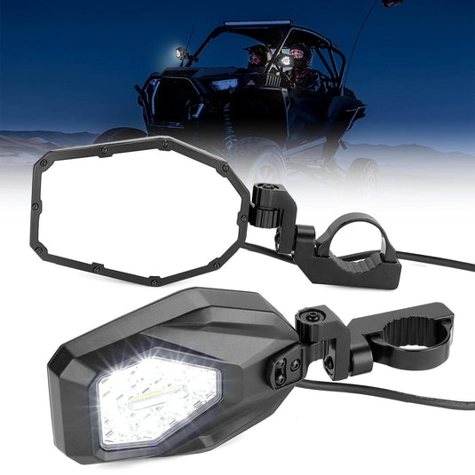 Mirrors with LED Turn Signal Lights(New Design) Compatible With Polaris Ranger