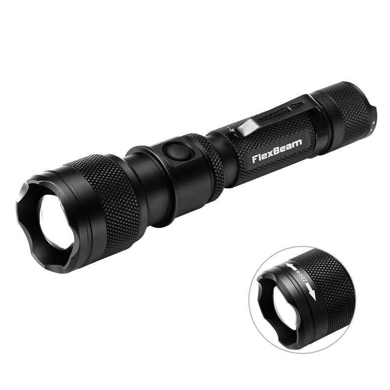 Load image into Gallery viewer, FlexBeam- 1200 Lumen Adjustable Beam Rechargeable Flashlight
