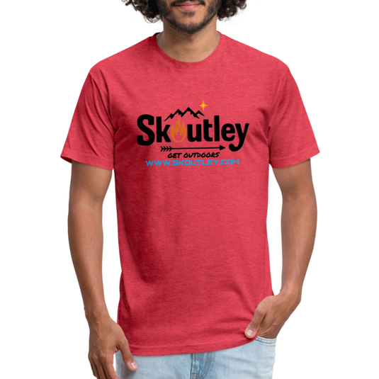 Fitted Cotton/Poly T-Shirt by Next Level - heather red