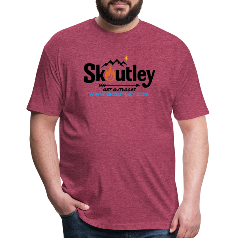 Load image into Gallery viewer, Fitted Cotton/Poly T-Shirt by Next Level - heather burgundy
