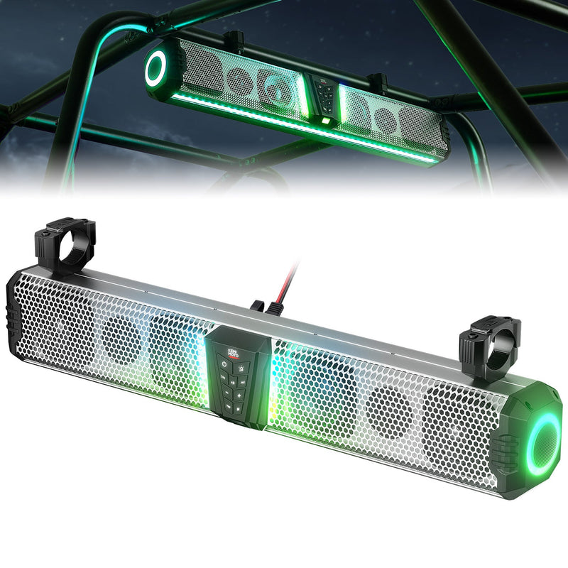 Load image into Gallery viewer, KEMIMOTO Midnight S80 Gen1.5 32" Aluminum 6-Speaker RGB Soundbar Silver
