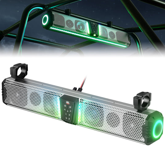 KEMIMOTO Midnight S80 Gen1.5 32" Aluminum 6-Speaker RGB Soundbar Silver