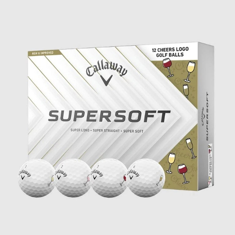 Load image into Gallery viewer, Callaway 2025 Supersoft 12 Cheers Logo Golf Balls
