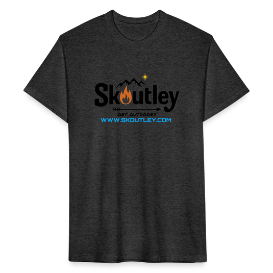 Fitted Cotton/Poly T-Shirt by Next Level - heather black