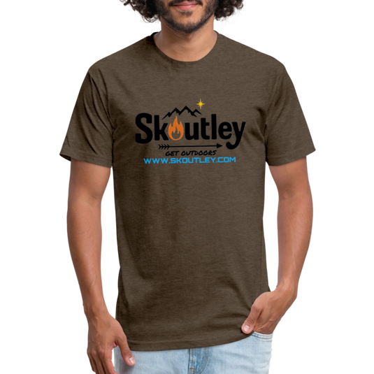 Fitted Cotton/Poly T-Shirt by Next Level - heather espresso
