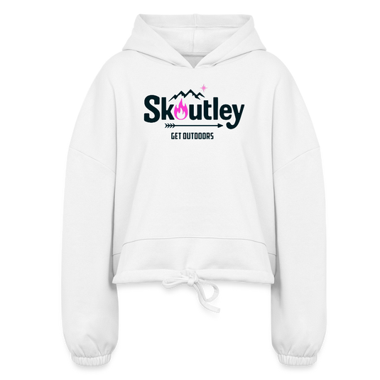 Women’s Cropped Hoodie - white