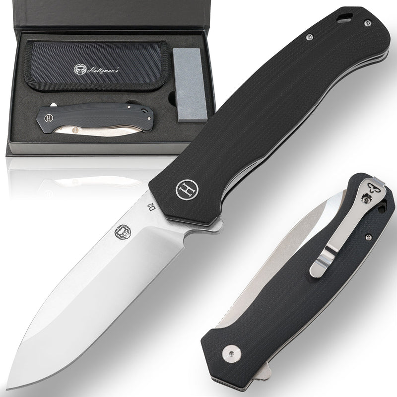 Load image into Gallery viewer, The Clip Point, Pioneer, Wild Trail Folding Pocket Knife Giftset Combo (Silver and Black)
