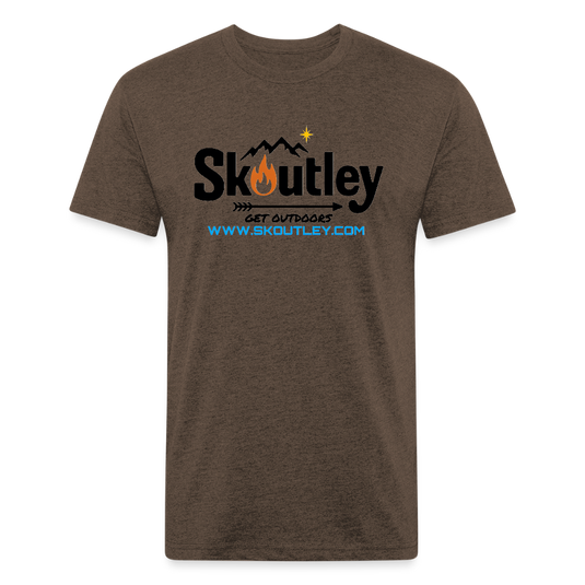 Fitted Cotton/Poly T-Shirt by Next Level - heather espresso